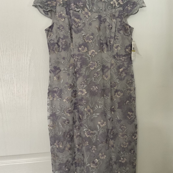 NWT Alex Evenings Short Embroidered Dress - Size 14 - Picture 6 of 12